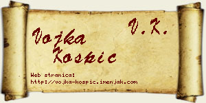 Vojka Košpić vizit kartica